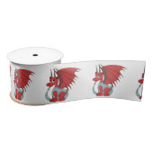 Ruban En Satin Caricature Dragon Rouge (Bobine)