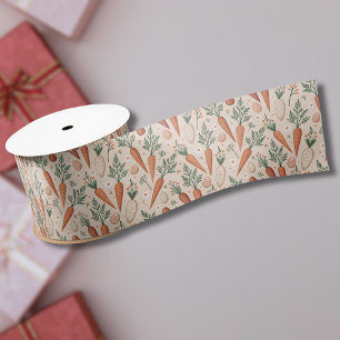 Ruban En Satin Carottes élégantes vintage avec fleurs et petit œu