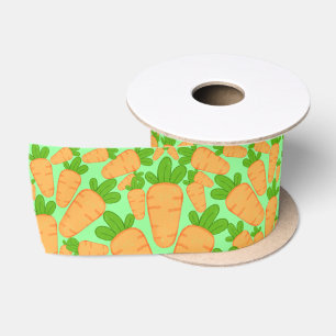 Ruban En Satin Carottes Oranges Et Vertes