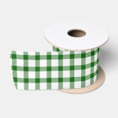 Ruban En Satin Carreaux verts (Bobine)