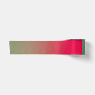 Ruban En Satin carrés de dégradé rouge et vert