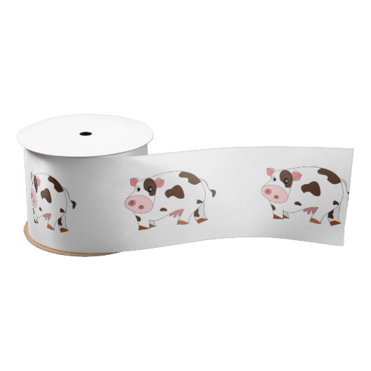 Ruban En Satin Cartoon en ruban satiné pour vaches heureuses (Bobine)