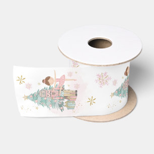 Ruban En Satin Casse-Noisette Ballet de Noël Rose Pastel Menthe