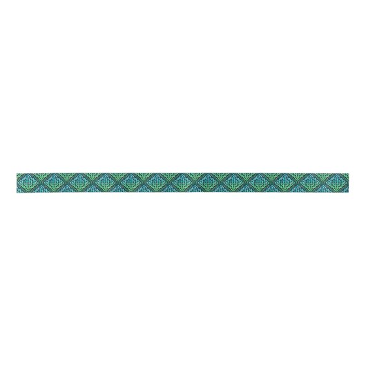 Ruban En Satin Ceinture celtique - Ruban Motif bleu vert (Devant)