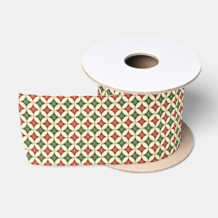 Ruban En Satin Cercles de flocon de neige 4-RIBBON SPOOL