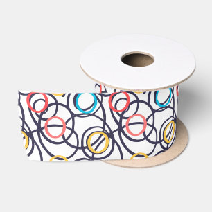 Ruban En Satin Cercles Funky Doodles