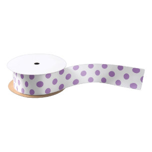 Ruban En Satin Cercles Pois violet de chardon