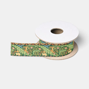 Ruban En Satin Cerf et Lapin de Noël victorien - Walter Crane