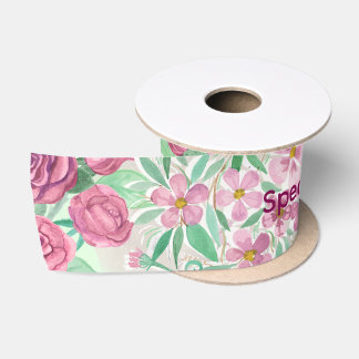 Ruban En Satin Cerfs des bois Lapins sauvages et Abeilles