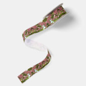 Ruban En Satin Cerisier à Double Floraison III Floraison de Print (Dos)