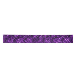 Ruban En Satin Charme Océan Brillant Paillettes Violettes