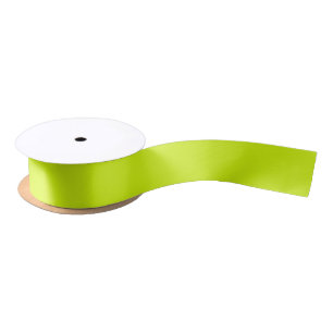 Ruban En Satin Chartreuse Couleur jaune uni