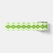Ruban En Satin Chartreuse green diamond pattern (Devant)