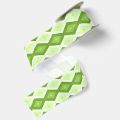 Ruban En Satin Chartreuse green diamond pattern (Dos)