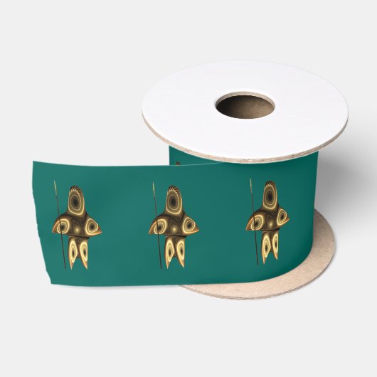 Ruban En Satin Chasseur inuit fractal (Bobine)