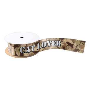 Ruban En Satin Chats Camouflage Désert Satin Ribbon