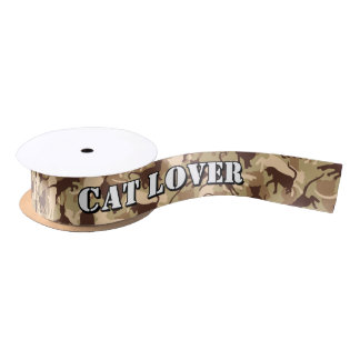Ruban En Satin Chats Camouflage Désert Satin Ribbon