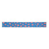 Ruban En Satin Cheetah taches Coral Blue (Devant)