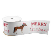 Ruban En Satin Cheval de Noël Santa Chapeau Noël Lumières (Bobine)