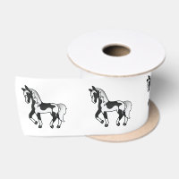 Chevaux trotters de bande dessinée illustrée Pinto