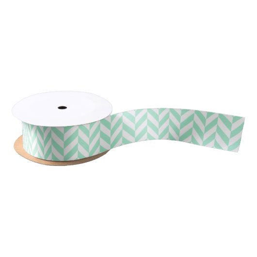 Ruban En Satin Chevron vert light (Bobine)