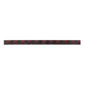 Ruban En Satin chevrons courbes noirs/rouges (Devant)