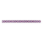 Ruban En Satin Chevrons rouges, blancs, et bleus (Devant)