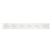 Ruban En Satin Chic Gold Script White Love Mariage Calligraphie (Devant)