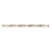 Ruban En Satin Chic Pink Mint Cream Plaid Stripes Birthday (Devant)