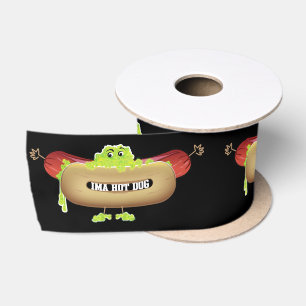 RUBAN EN SATIN CHIEN CHAUD