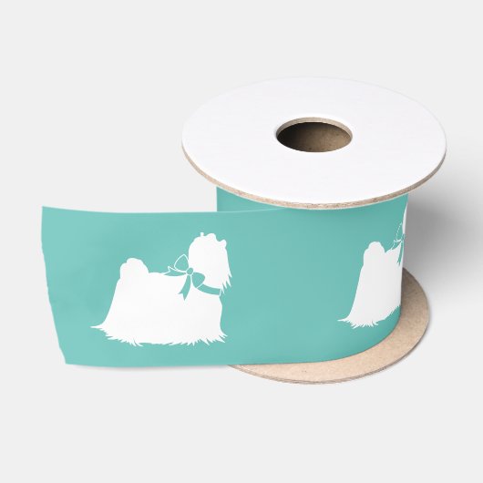 Ruban En Satin Chien Maltais Chiot Poil Long (Bobine)
