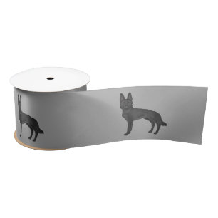 Ruban En Satin Chiens de dessin animé mignons Shepherd allemands 