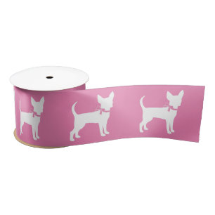 Ruban En Satin Chihuahua Chien Chiot Satin Ribbon