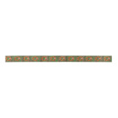 Ruban En Satin Chile Pepper Ristra Wreaths on Rustic Wood Pattern (Devant)