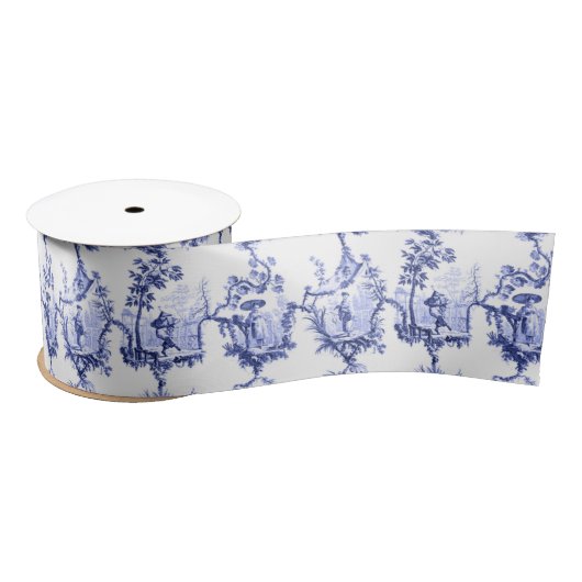 Ruban En Satin Chine bleu (Bobine)