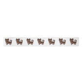 Ruban En Satin Chocolat long Chocolat Chihuahua mignon Dessin Car (Devant)