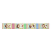 Ruban En Satin Chocolats gourmands chocolats rayés texte personna (Devant)