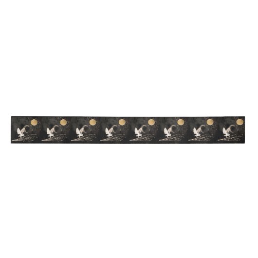 Ruban En Satin Chouette mystique Silver and Gold Sparkmoon (Devant)