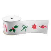 Ruban En Satin CHRISTMAS mignon Doodle Whimsical CUSTOM Holiday (Bobine)