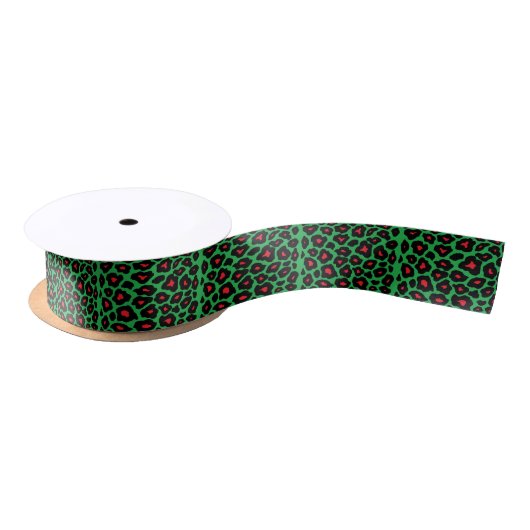 Ruban En Satin Christmas Mod Leopard (Bobine)
