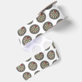 Ruban En Satin Cible de flechettes en blanc (Dos)
