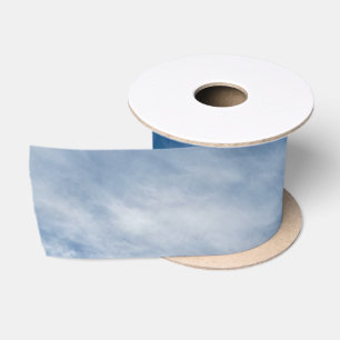 Ruban En Satin Ciel bleu nuages blancs