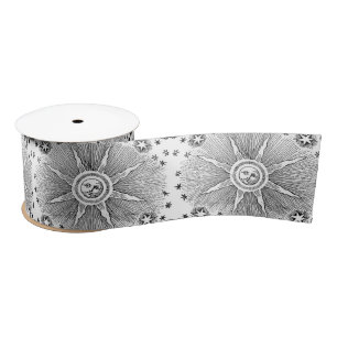 Ruban En Satin Ciel Nocturne Antique Étoiles Solaires Zodiaque Mé