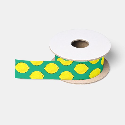 Ruban En Satin citron vert aquarelle (Bobine)