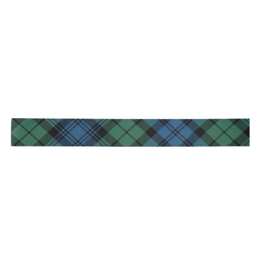 Ruban En Satin Clan bleu vert plaqué rustique Campbell Tartan (Devant)