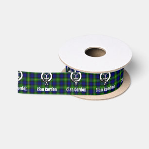 Ruban En Satin Clan Gordon Tartan Crest