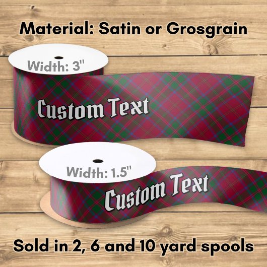 Ruban En Satin Clan MacDougall Tartan