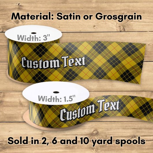 Ruban En Satin Clan Macleod de Lewis Tartan