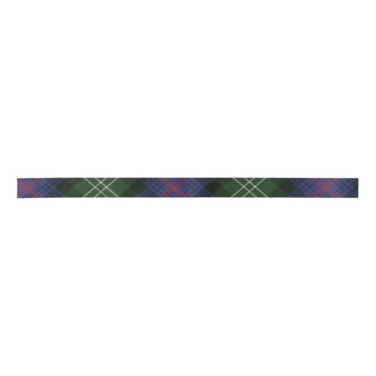 Ruban En Satin Clan Rustique Plaid Sutherland Élégant Tartan (Devant)
