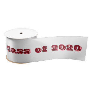 Ruban En Satin Classe de ruban rouge 2020 sur satin blanc par Jan